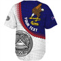 American Samoa Baseball Shirt Custom Polynesian Tradition Seal Flag Color