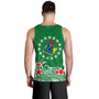 Cook Islands Tank Top Plumeria Flowers Tribal Motif Design