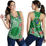 Cook Islands Women Tank Plumeria Flowers Tribal Motif Design