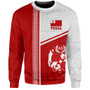 Tonga Sweatshirt Custom Tribal Ngatu Design Flag