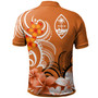 Guam Custom Personalised Polo Shirt - Floral Spirit Orange