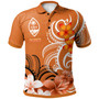 Guam Custom Personalised Polo Shirt - Floral Spirit Orange1