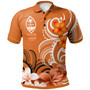 Guam Custom Personalised Polo Shirt - Floral Spirit Orange2