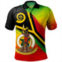 Vanuatu Polo Shirt Tribal Pattern Flag Grunge