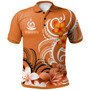 Vanuatu Polo Shirt Custom Personalised Floral Spirit Orange1