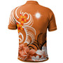 Marshall Islands Polo Shirt Custom Personalised Floral Spirit Orange3