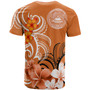 American Samoa T-Shirt Custom Personalised Floral Spirit Orange2