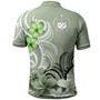 Samoa Polo Shirt Custom Personalised Floral Spirit Sage Green2