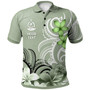 Vanuatu Polo Shirt Custom Personalised Floral Spirit Sage Green3