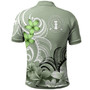 Northern Mariana Islands Polo Shirt Custom Personalised Floral Spirit Sage Green2