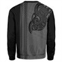 American Samoa Sweatshirt Polynesia Tribal Tattoo Grey