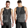 American Samoa Tank Top Polynesia Tribal Tattoo Grey