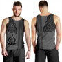 Vanuatu Tank Top Polynesia Tribal Tattoo Grey