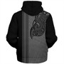 American Samoa Sherpa Hoodie Polynesia Tribal Tattoo Grey