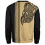 American Samoa Sweatshirt Polynesia Tribal Tattoo Gold