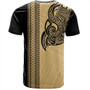 Guam T-Shirt Polynesia Tribal Tattoo Gold