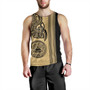 American Samoa Tank Top Polynesia Tribal Tattoo Gold