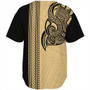 Vanuatu Baseball Shirt Polynesia Tribal Tattoo Gold