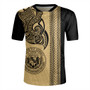 Hawaii Rugby Jersey Polynesia Tribal Tattoo Gold