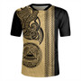 American Samoa Rugby Jersey Polynesia Tribal Tattoo Gold