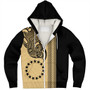 Cook Islands Sherpa Hoodie Polynesian Coat Of Arms Tribal Tattoo