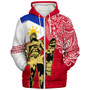 Philippines Filipinos Sherpa Hoodie Tribal Polynesia Flag With Lapu Lapu