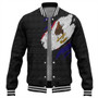 American Samoa Baseball Jacket Tribal Polynesia Flag Crack Style