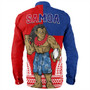 Samoa Long Sleeve Shirt Rugby Flag Tribal Tatau Pattern