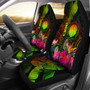 Northern Mariana Islands Polynesian Car Seat Covers- Hibiscus and Banana Leaves