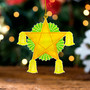 Philippines Filipinos Acrylic And Wooden Ornament Star Light Yellow