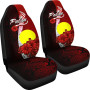 Palau Polynesian Car Seat Covers - Coat Of Arm With Hibiscus