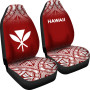 Hawaii Car Seat Covers - Hawaii Kanaka Maoli Polynesian Tattoo Fog Red