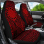 Cook Islands Car Seat Cover - Cook Islands Flag Polynesian Tattoo Red