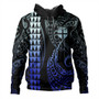 Fiji Hoodie Kakau Style Gradient Blue