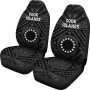 Cook Islands Car Seat Covers - Seal With Polynesian Tattoo Style ( Black)