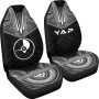 Yap Car Seat Cover - Yap Flag Polynesian Chief Tattoo Black Version