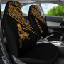 Hawaii Car Seat Covers - Polynesian Warriors Tattoo Gold Curve