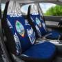 Guam Polynesian Car Seat Covers - Pattern With Seal Blue Version