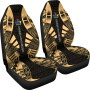 Cook Islands Car Seat Covers - Polynesian Tattoo Gold