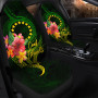 Cook Islands Polynesian Car Seat Covers - Floral With Seal Flag Color