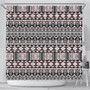 Fiji Shower Curtain Bula Fiji Masi Motif Brown Color Design2