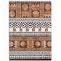 Fiji Area Rug Fijian Tapa Pattens Brown Color Vintage Design