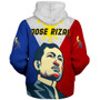 Philippines Filipinos Sherpa Hoodie Jose Rizal Flag Map Country Grunge