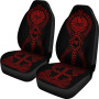 Tahiti Car Seat Covers - Tahiti Flag Polynesian Tribal Red