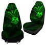 Kiribati Car Seat Cover - Green Color Cross Style