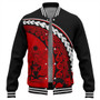 Solomon Islands Baseball Jacket Turtle Polynesian Tribal Coat Of Arms