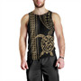 Hawaii Tank Top Polynesian Tribal Turtle Gold