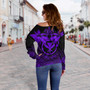 Hawaii Off Shoulder Sweatshirt Polynesian Coconut