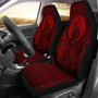 New Caledonia Car Seat Cover - New Caledonia Coat Of Arms Polynesian Tattoo Red