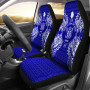 Niue Car Seat Cover - Niue Seal Map Blue